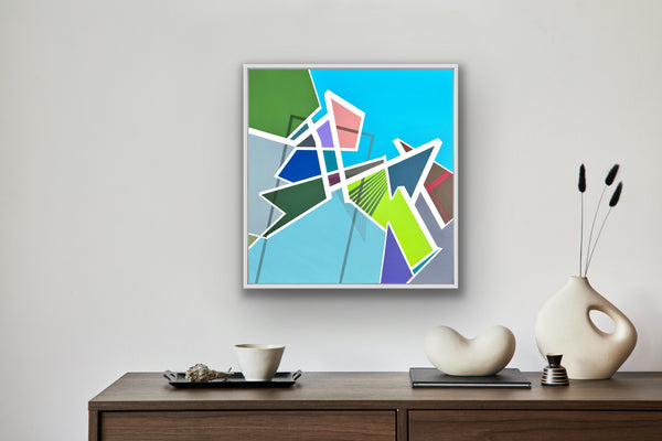 Debi Grupe latest 36 x 36 abstract art palm springs
