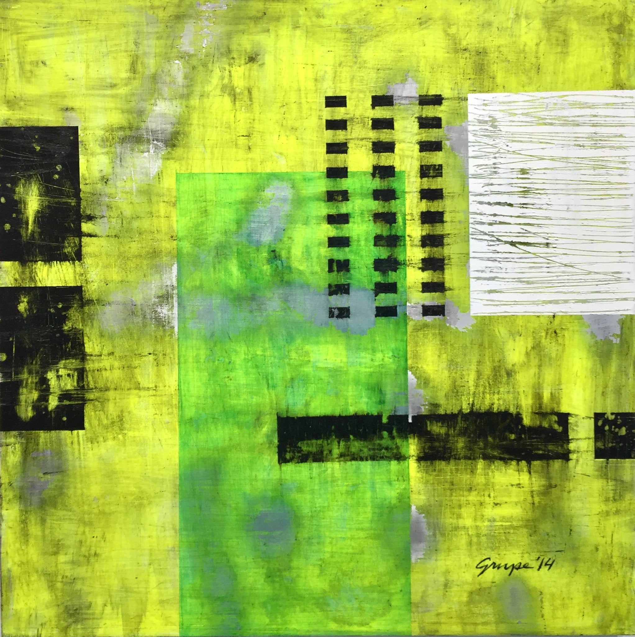 "Inner Mission" Acrylic and Spray Paint on MDF Board 24" x 24"