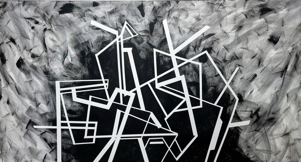 "Architectural Resonance 71" x 38" Acrylic on Canvas