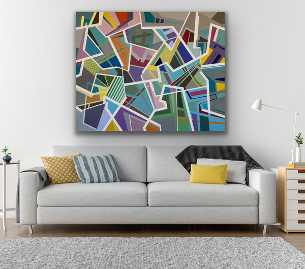 "Upper Level I" Acrylic on Canvas 60" x 48"