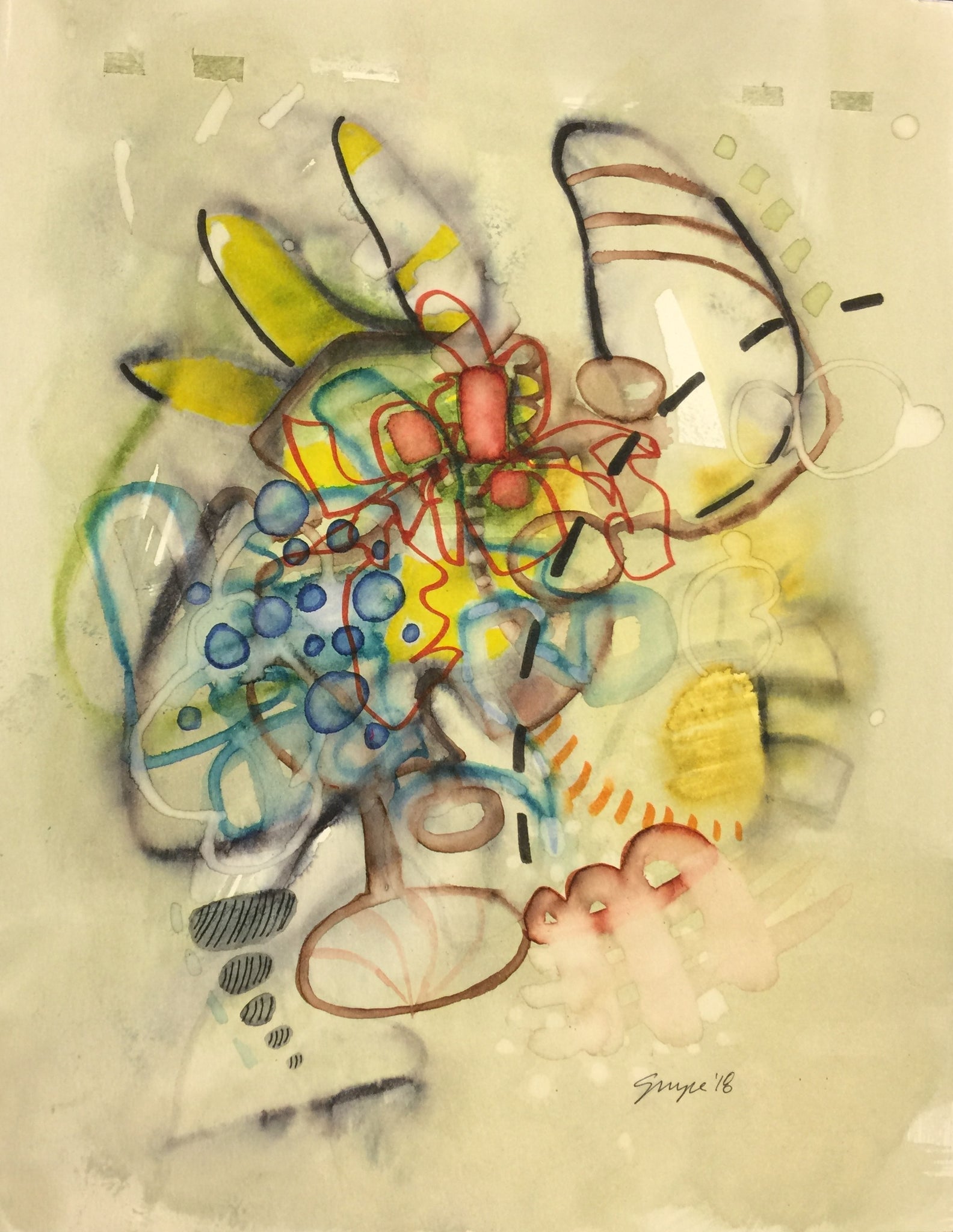 ink on mat board? really? Debi Grupe